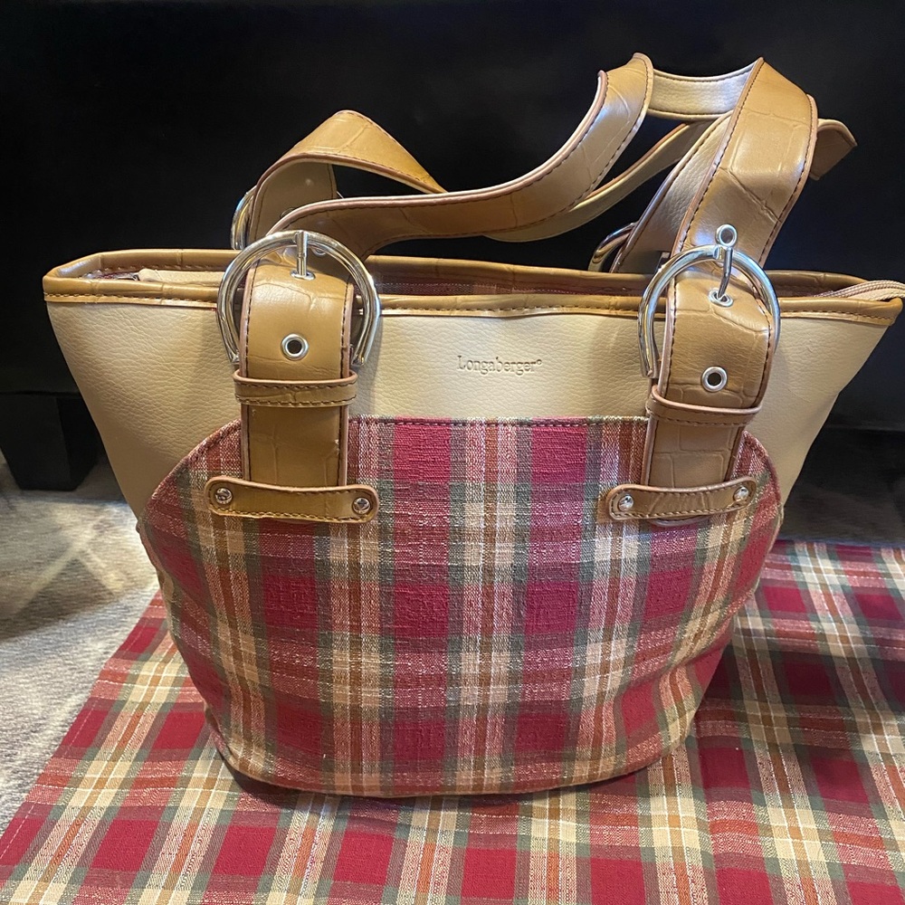 Longaberger Orchard Park Plaid Handbag
